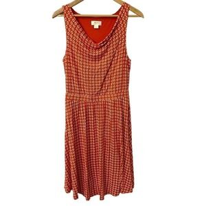 Anthropologie Maeve Dress Size Medium Brianne Cowl Neck Orange‎